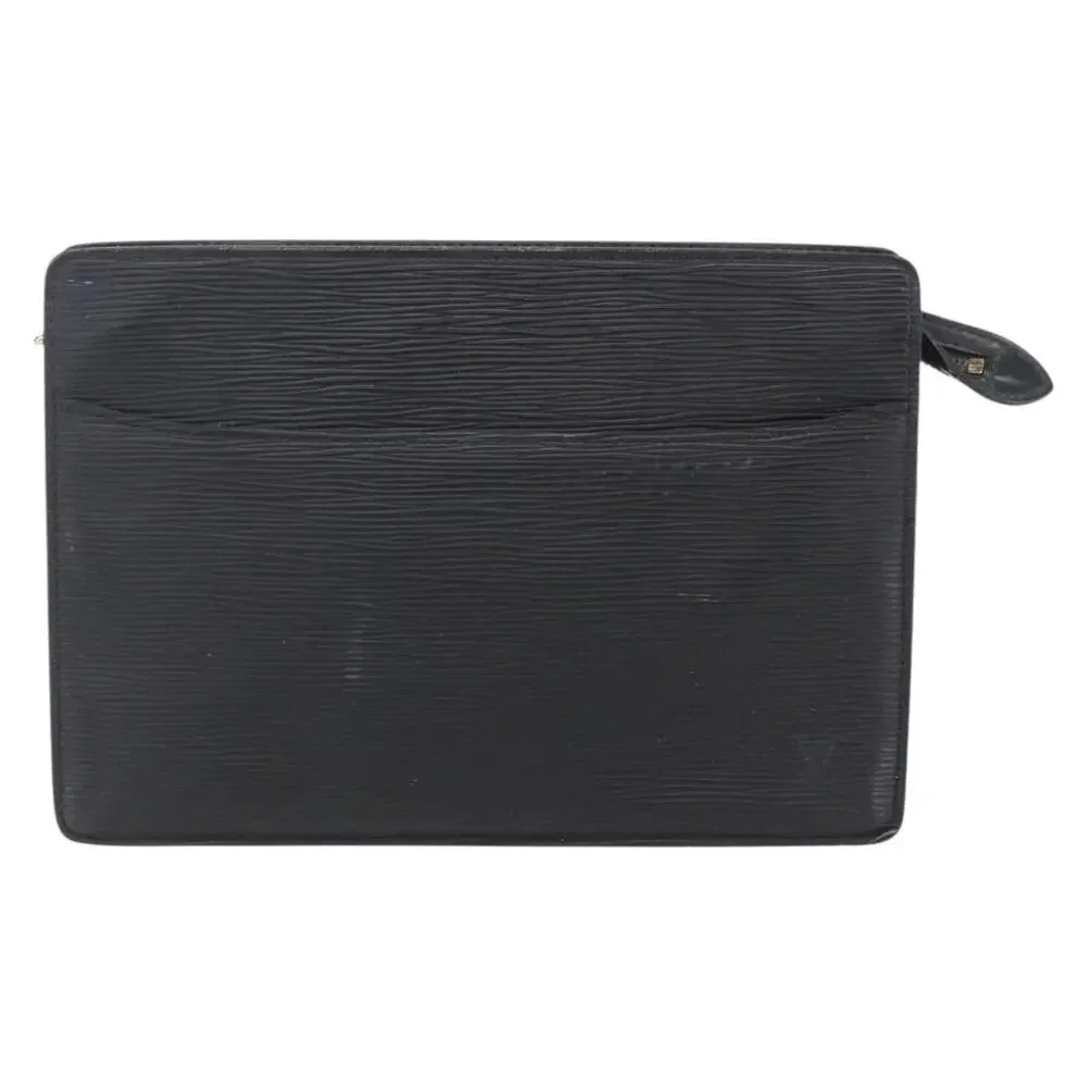Louis Vuitton Epi Pochette Homme Clutch Bag Black